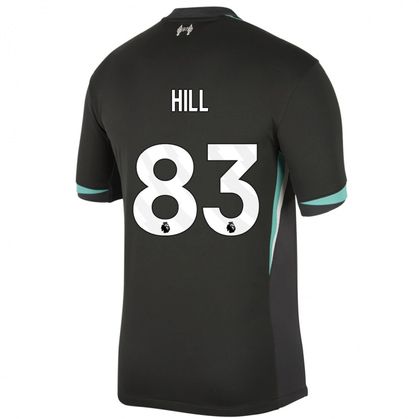 Danxen Mænd Thomas Hill #83 Sort Antracit Hvid Udebane Spillertrøjer 2024/25 Trøje T-Shirt