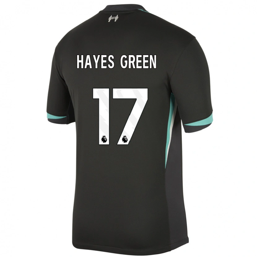 Danxen Mænd Charlie Hayes-Green #17 Sort Antracit Hvid Udebane Spillertrøjer 2024/25 Trøje T-Shirt