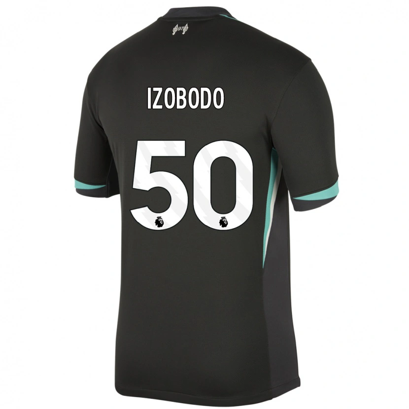 Danxen Mænd Elijah Izobodo John #50 Sort Antracit Hvid Udebane Spillertrøjer 2024/25 Trøje T-Shirt