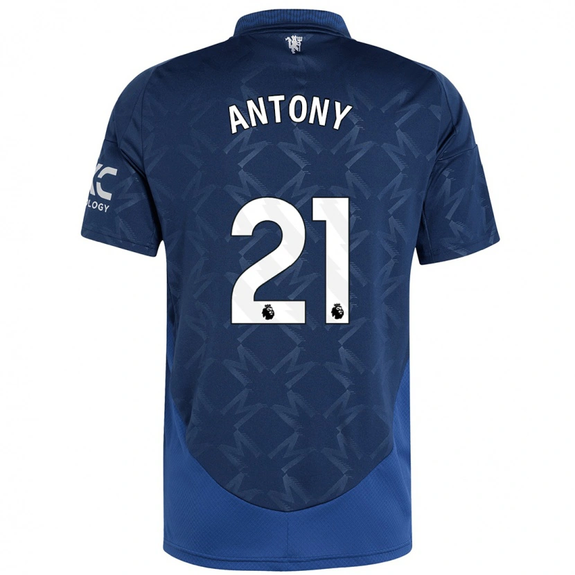 Danxen Mænd Antony #21 Indigo Udebane Spillertrøjer 2024/25 Trøje T-Shirt