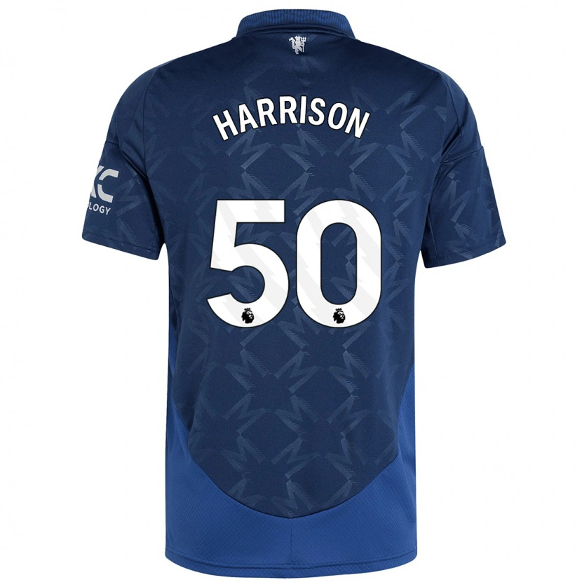 Danxen Mænd Elyh Harrison #50 Indigo Udebane Spillertrøjer 2024/25 Trøje T-Shirt