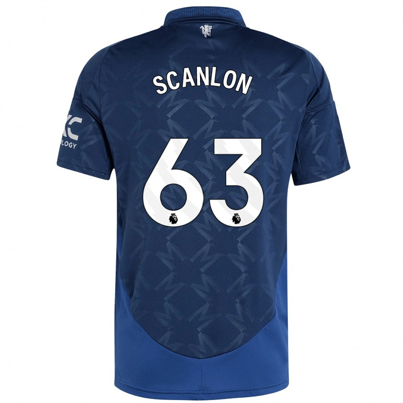 Danxen Mænd James Scanlon #63 Indigo Udebane Spillertrøjer 2024/25 Trøje T-Shirt