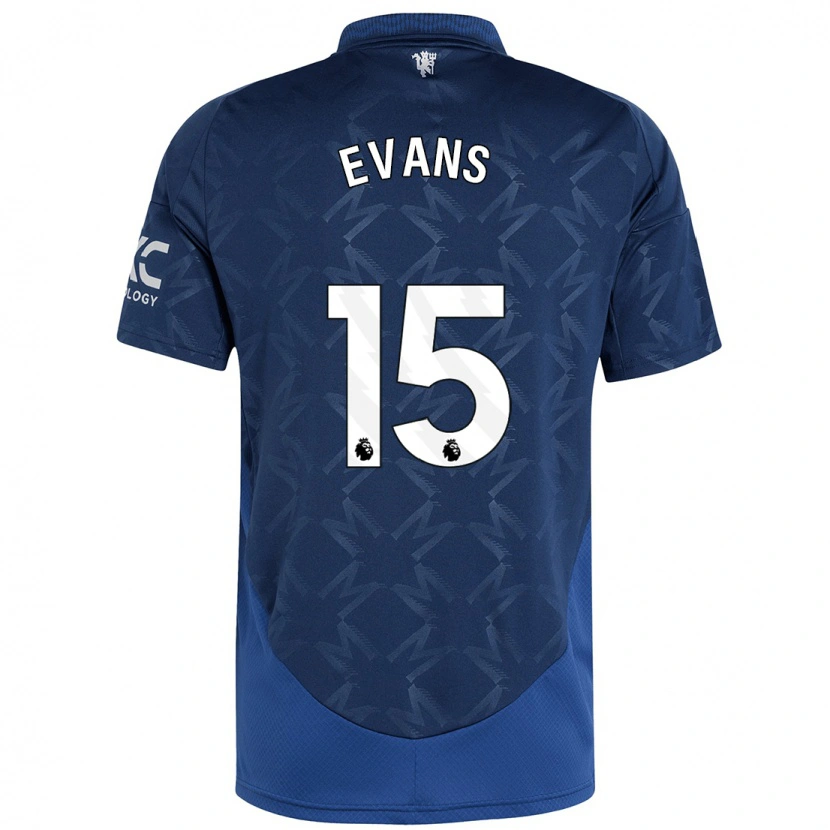 Danxen Mænd Gemma Evans #15 Indigo Udebane Spillertrøjer 2024/25 Trøje T-Shirt