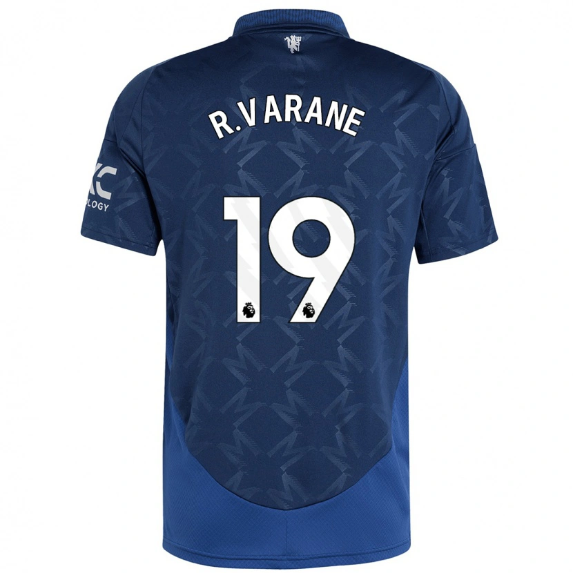 Danxen Mænd Raphaël Varane #19 Indigo Udebane Spillertrøjer 2024/25 Trøje T-Shirt