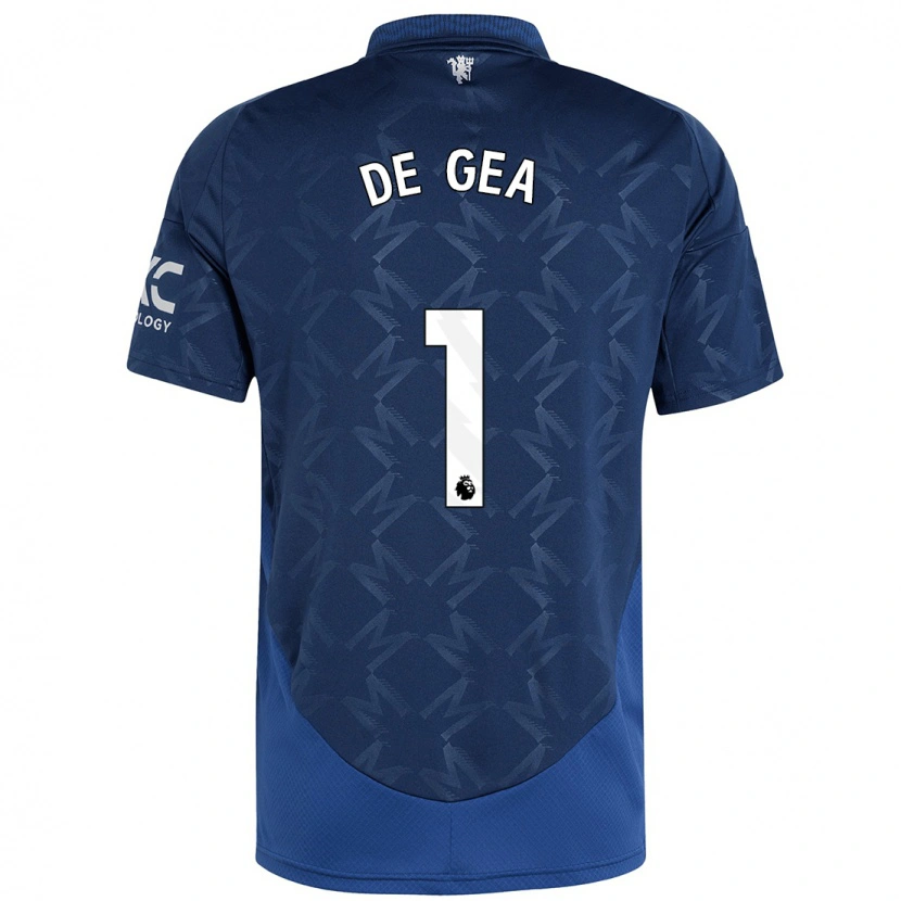 Danxen Mænd David De Gea #1 Indigo Udebane Spillertrøjer 2024/25 Trøje T-Shirt