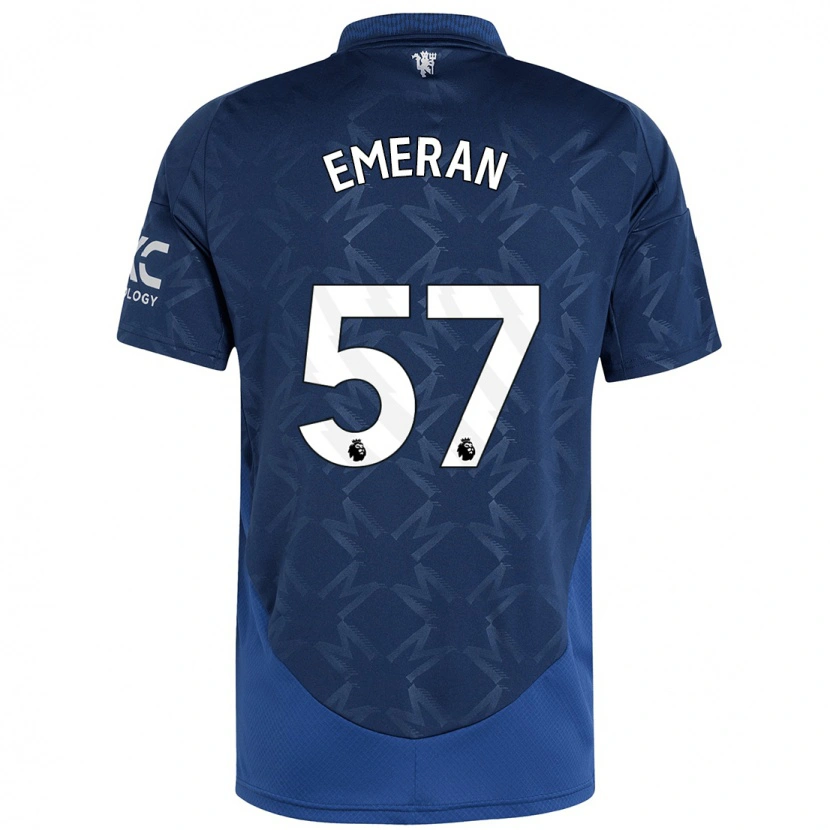 Danxen Mænd Noam Emeran #57 Indigo Udebane Spillertrøjer 2024/25 Trøje T-Shirt
