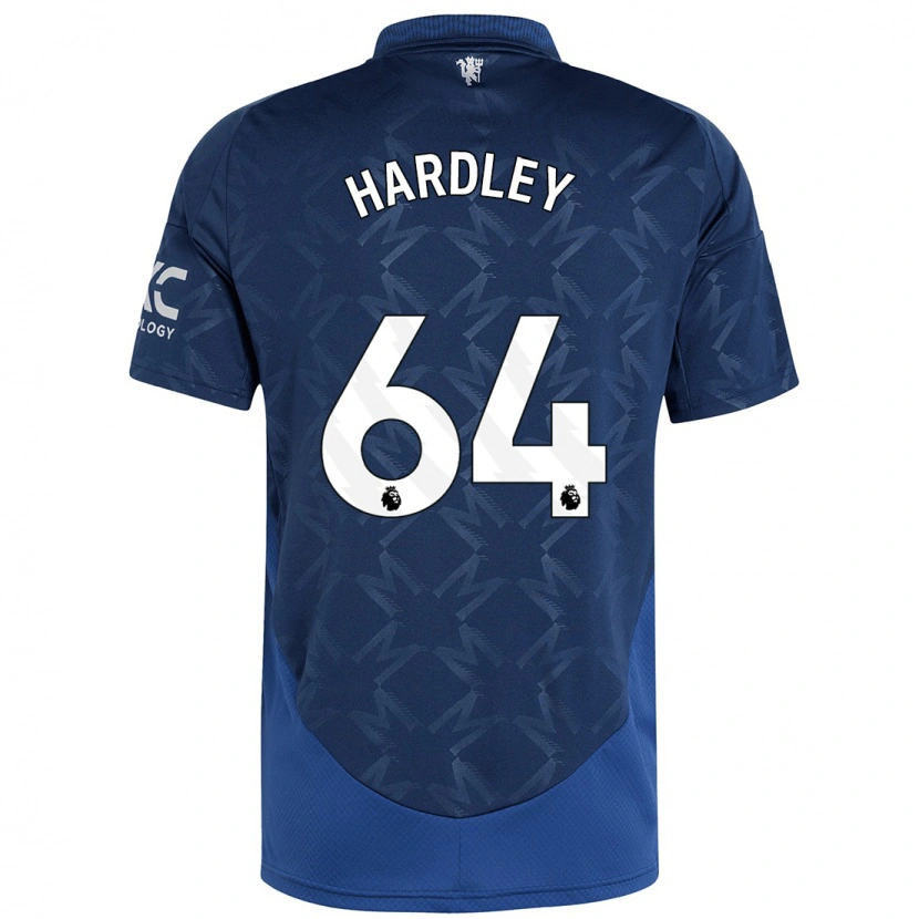 Danxen Mænd Bjorn Hardley #64 Indigo Udebane Spillertrøjer 2024/25 Trøje T-Shirt
