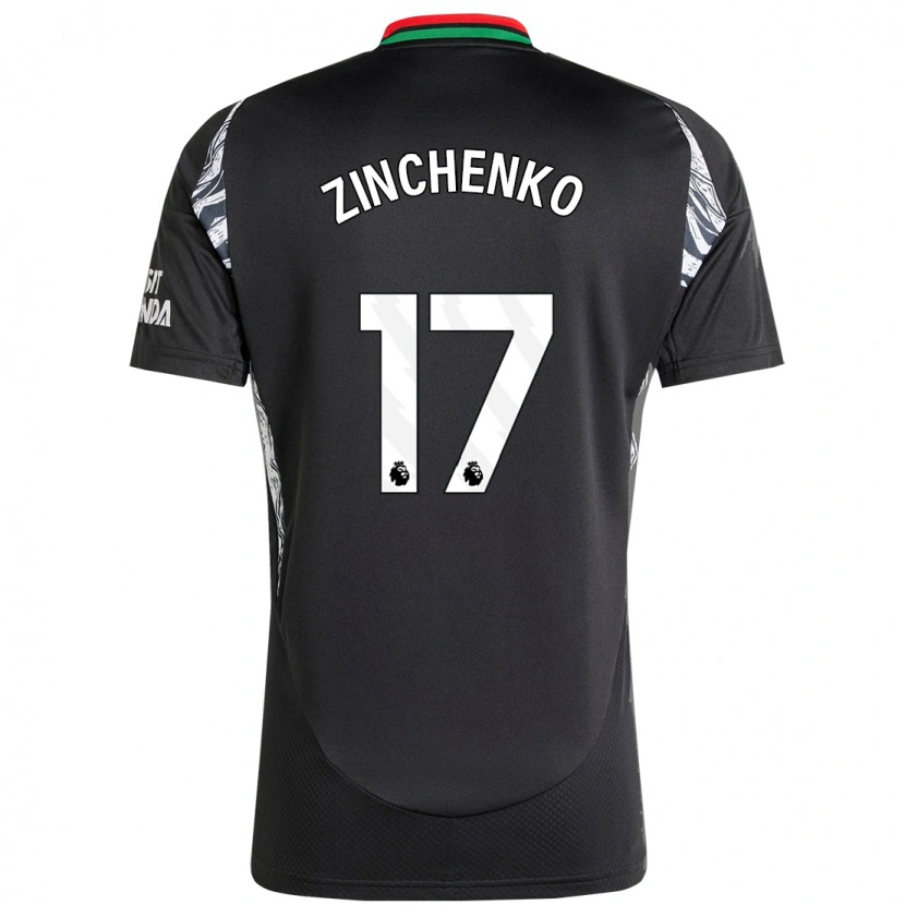 Danxen Mænd Oleksandr Zinchenko #17 Sort Udebane Spillertrøjer 2024/25 Trøje T-Shirt