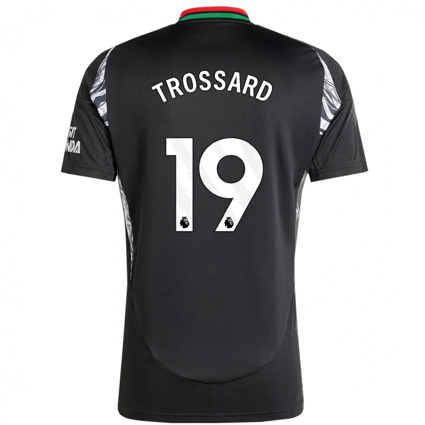 Danxen Mænd Leandro Trossard #19 Sort Udebane Spillertrøjer 2024/25 Trøje T-Shirt