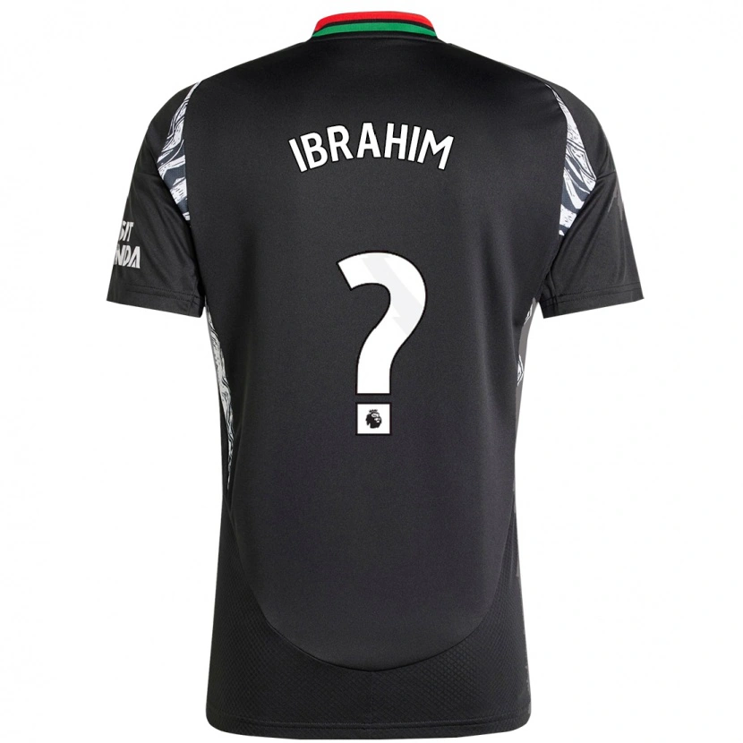 Danxen Mænd Bradley Ibrahim #0 Sort Udebane Spillertrøjer 2024/25 Trøje T-Shirt