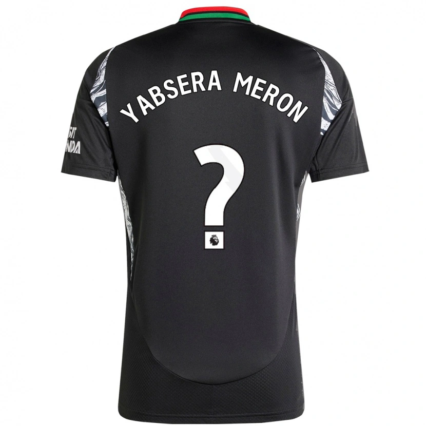 Danxen Mænd Yabsera Meron #0 Sort Udebane Spillertrøjer 2024/25 Trøje T-Shirt