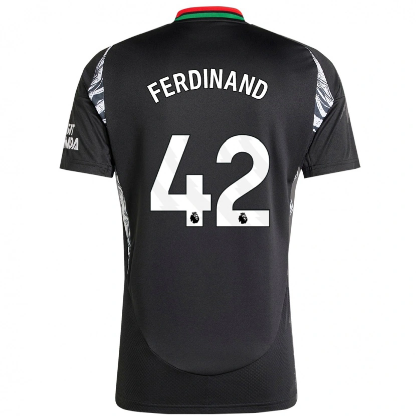 Danxen Mænd Seb Ferdinand #42 Sort Udebane Spillertrøjer 2024/25 Trøje T-Shirt