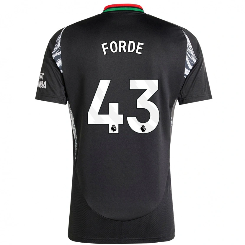 Danxen Mænd Romari Forde #43 Sort Udebane Spillertrøjer 2024/25 Trøje T-Shirt