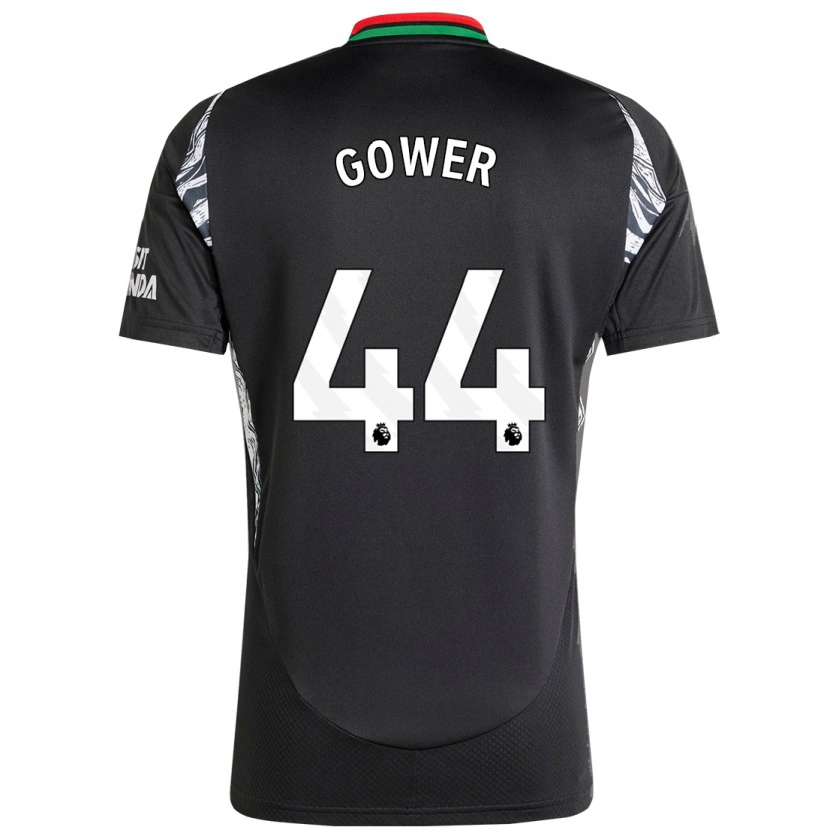 Danxen Mænd Jimi Gower #44 Sort Udebane Spillertrøjer 2024/25 Trøje T-Shirt