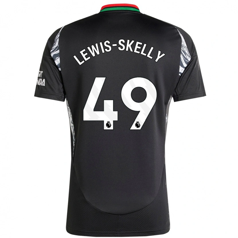 Danxen Mænd Myles Lewis-Skelly #49 Sort Udebane Spillertrøjer 2024/25 Trøje T-Shirt