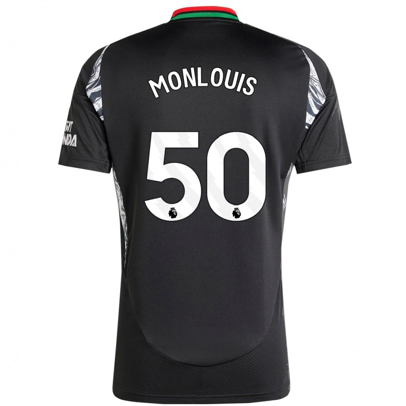 Danxen Mænd Zane Monlouis #50 Sort Udebane Spillertrøjer 2024/25 Trøje T-Shirt