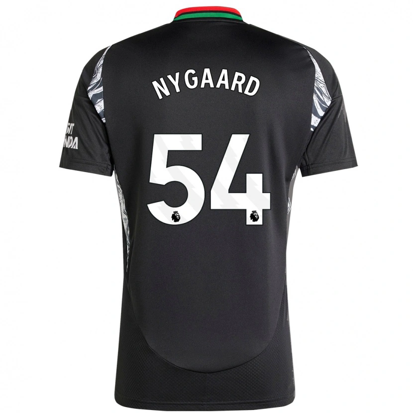 Danxen Mænd Lucas Nygaard #54 Sort Udebane Spillertrøjer 2024/25 Trøje T-Shirt