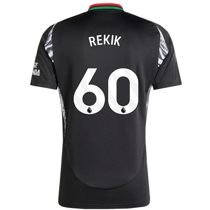 Danxen Mænd Omar Rekik #60 Sort Udebane Spillertrøjer 2024/25 Trøje T-Shirt