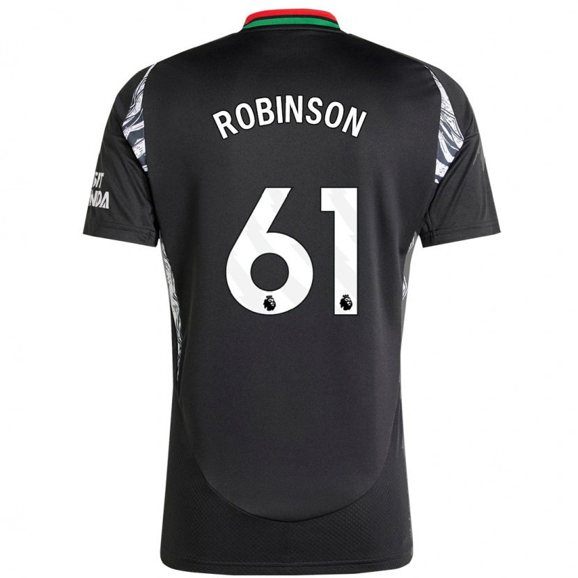 Danxen Mænd Josh Robinson #61 Sort Udebane Spillertrøjer 2024/25 Trøje T-Shirt