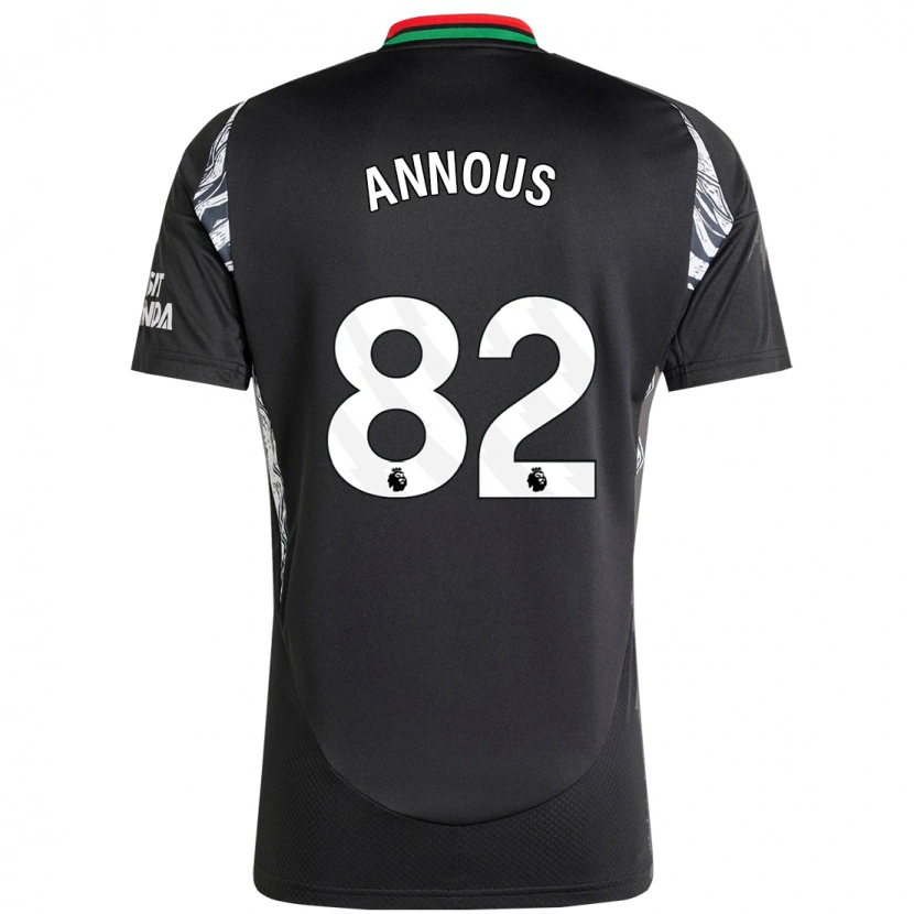 Danxen Mænd Andre Annous #82 Sort Udebane Spillertrøjer 2024/25 Trøje T-Shirt