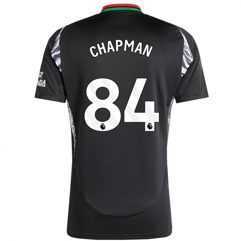 Danxen Mænd Samuel Chapman #84 Sort Udebane Spillertrøjer 2024/25 Trøje T-Shirt