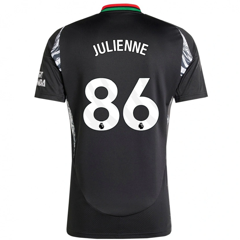 Danxen Mænd Theo Julienne #86 Sort Udebane Spillertrøjer 2024/25 Trøje T-Shirt
