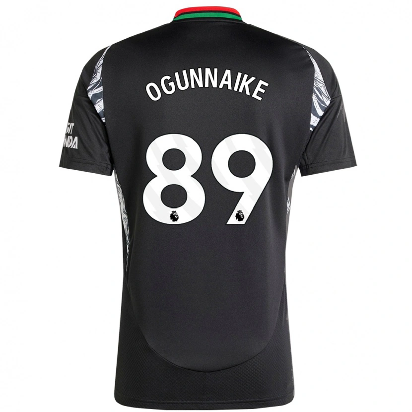 Danxen Mænd Josh Ogunnaike #89 Sort Udebane Spillertrøjer 2024/25 Trøje T-Shirt