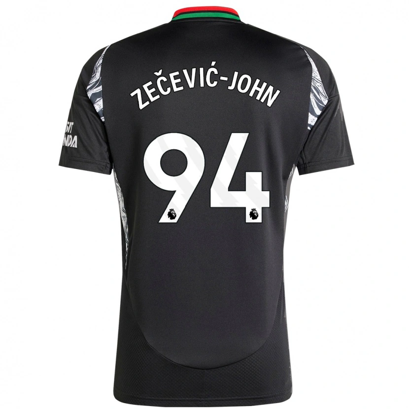 Danxen Mænd Louis Zečević-John #94 Sort Udebane Spillertrøjer 2024/25 Trøje T-Shirt