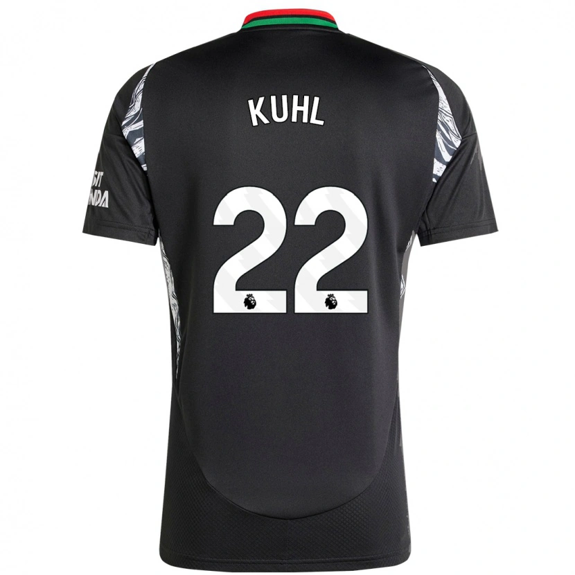 Danxen Mænd Kathrine Møller Kühl #22 Sort Udebane Spillertrøjer 2024/25 Trøje T-Shirt