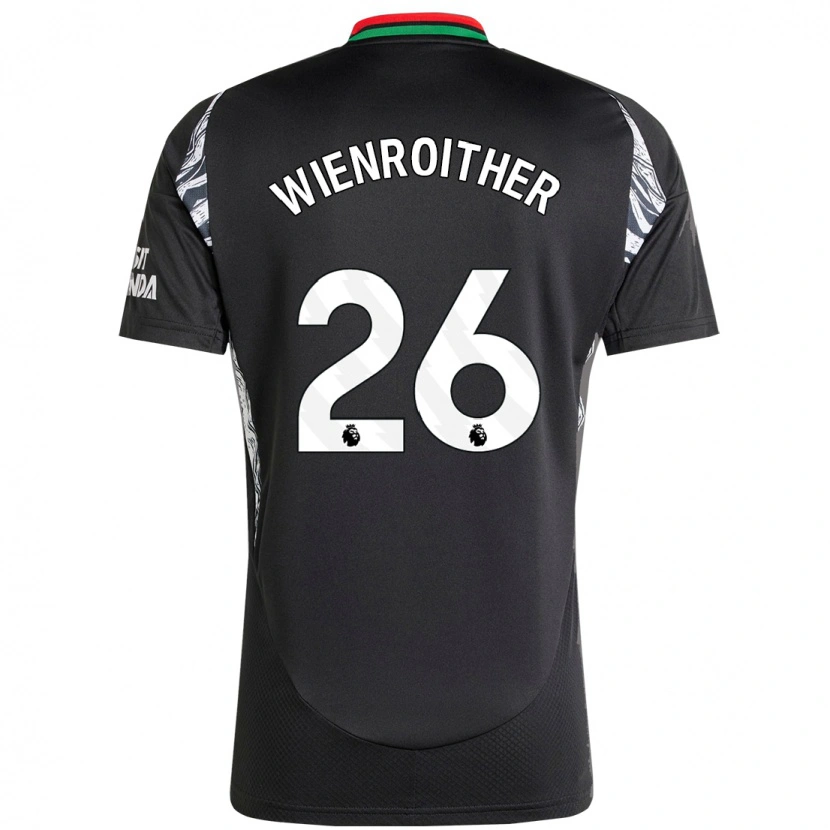 Danxen Mænd Laura Wienroither #26 Sort Udebane Spillertrøjer 2024/25 Trøje T-Shirt
