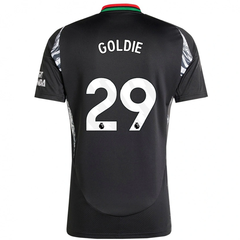 Danxen Mænd Teyah Goldie #29 Sort Udebane Spillertrøjer 2024/25 Trøje T-Shirt