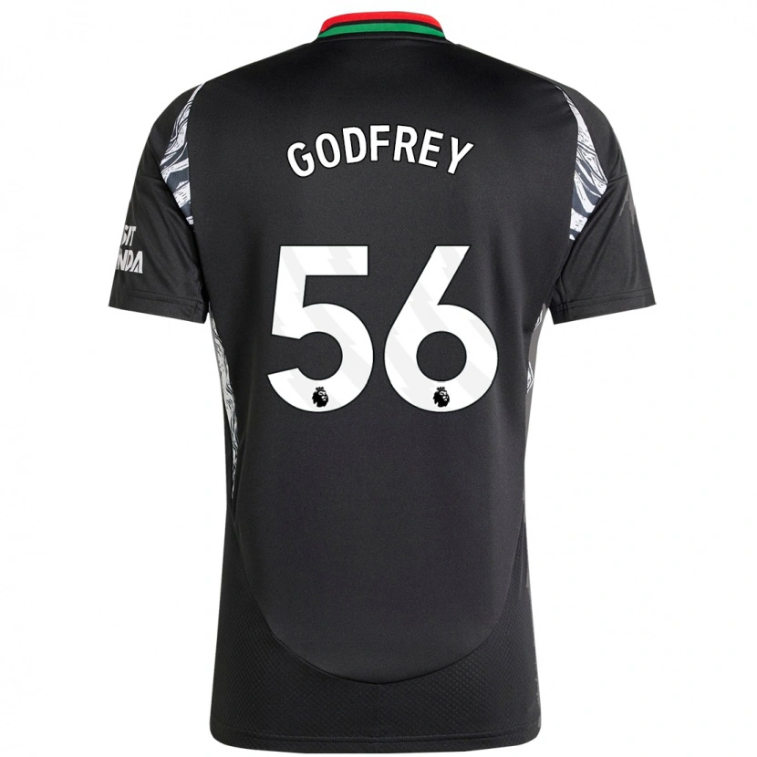 Danxen Mænd Freya Godfrey #56 Sort Udebane Spillertrøjer 2024/25 Trøje T-Shirt