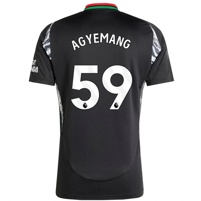 Danxen Mænd Michelle Agyemang #59 Sort Udebane Spillertrøjer 2024/25 Trøje T-Shirt