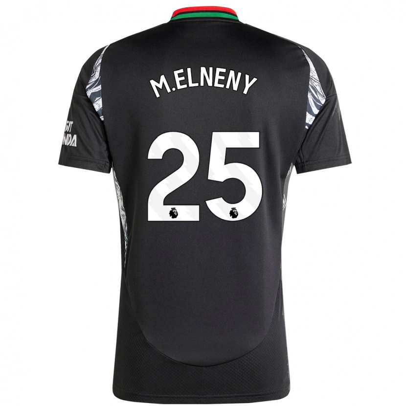 Danxen Mænd Mohamed Elneny #25 Sort Udebane Spillertrøjer 2024/25 Trøje T-Shirt