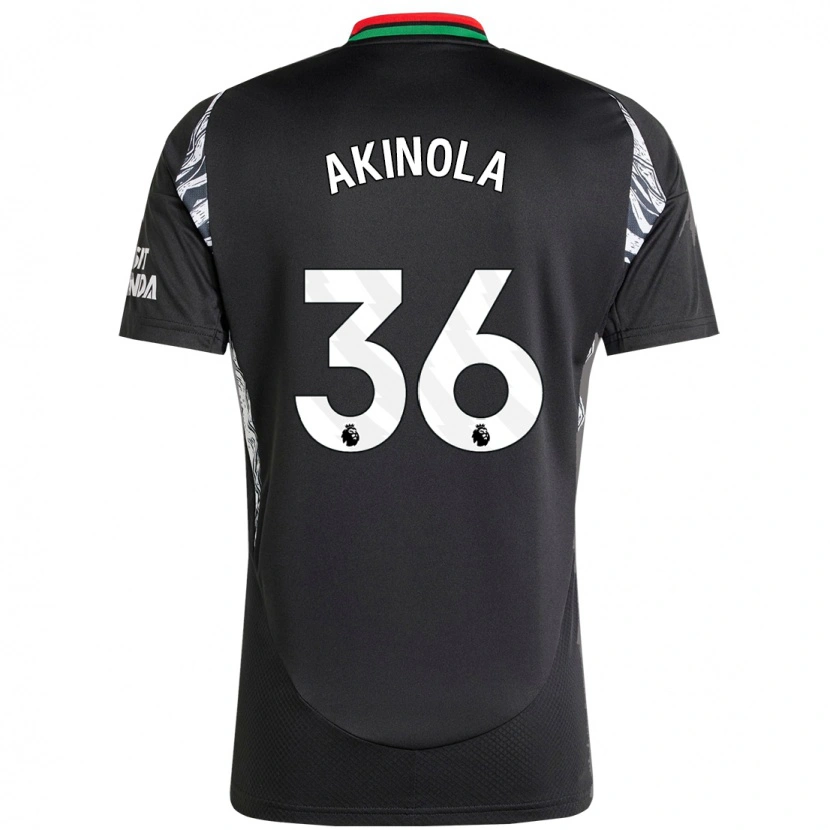Danxen Mænd Tim Akinola #36 Sort Udebane Spillertrøjer 2024/25 Trøje T-Shirt