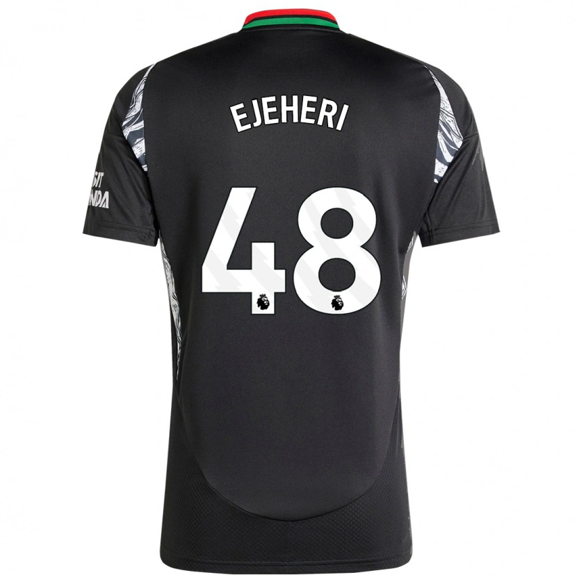 Danxen Mænd Ovie Ejeheri #48 Sort Udebane Spillertrøjer 2024/25 Trøje T-Shirt