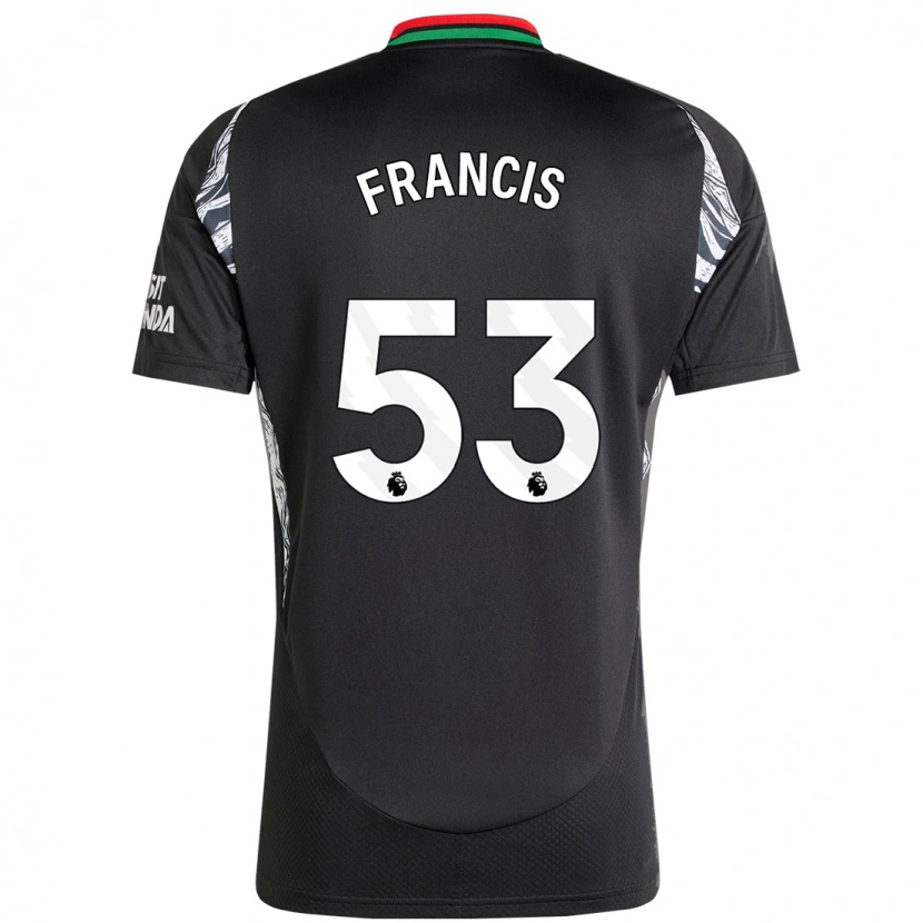 Danxen Mænd Jack Henry-Francis #53 Sort Udebane Spillertrøjer 2024/25 Trøje T-Shirt