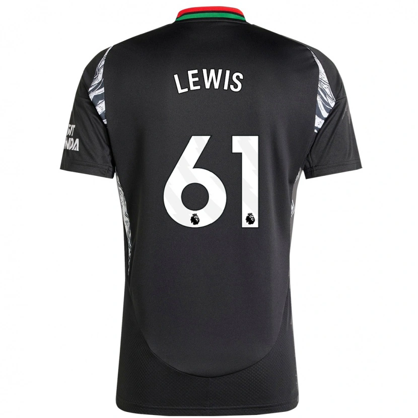 Danxen Mænd George Lewis #61 Sort Udebane Spillertrøjer 2024/25 Trøje T-Shirt