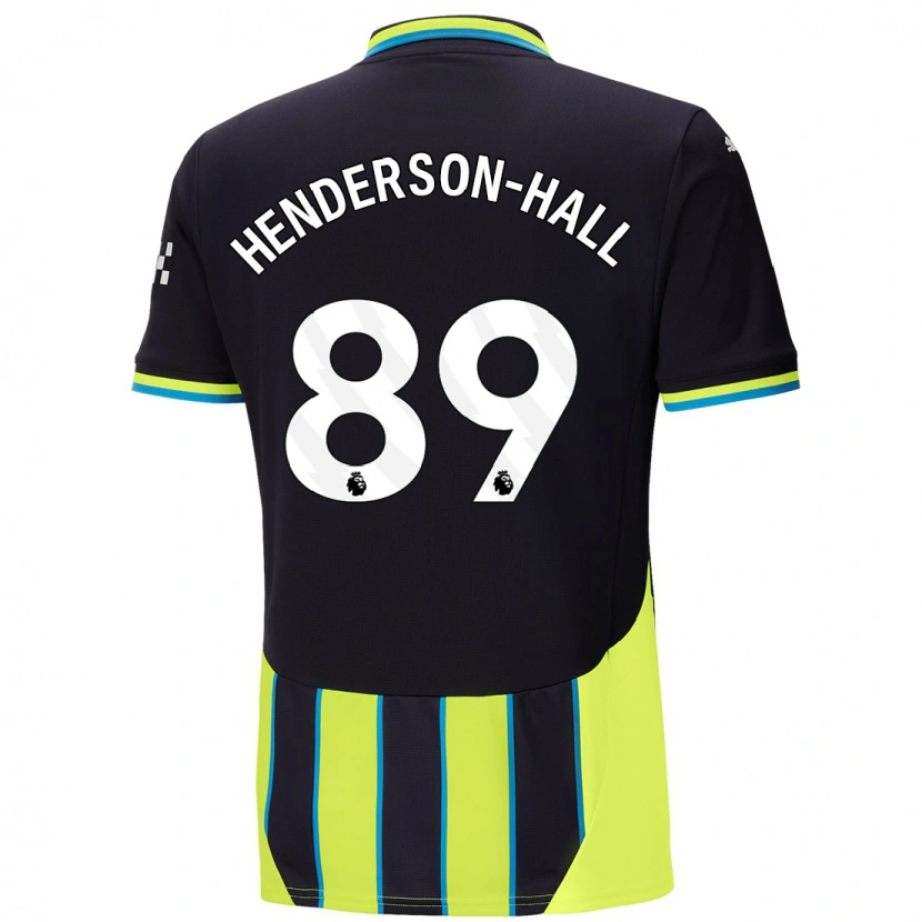 Danxen Mænd Matty Henderson-Hall #89 Blå Gul Udebane Spillertrøjer 2024/25 Trøje T-Shirt