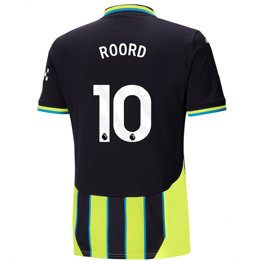 Danxen Mænd Jill Roord #10 Blå Gul Udebane Spillertrøjer 2024/25 Trøje T-Shirt