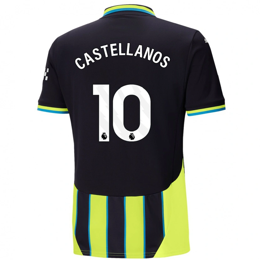 Danxen Mænd Deyna Castellanos #10 Blå Gul Udebane Spillertrøjer 2024/25 Trøje T-Shirt