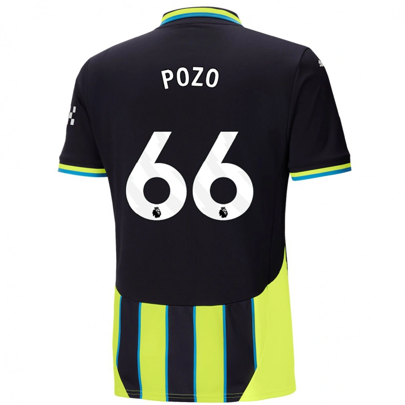 Danxen Mænd Iker Pozo #66 Blå Gul Udebane Spillertrøjer 2024/25 Trøje T-Shirt