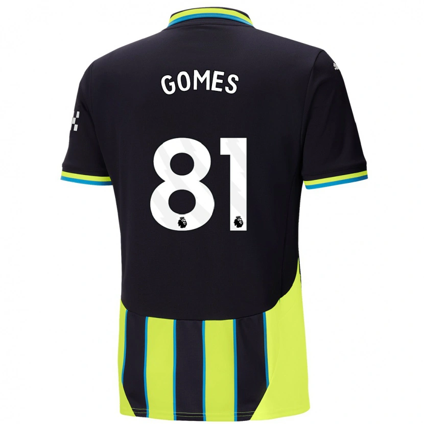 Danxen Mænd Claudio Gomes #81 Blå Gul Udebane Spillertrøjer 2024/25 Trøje T-Shirt