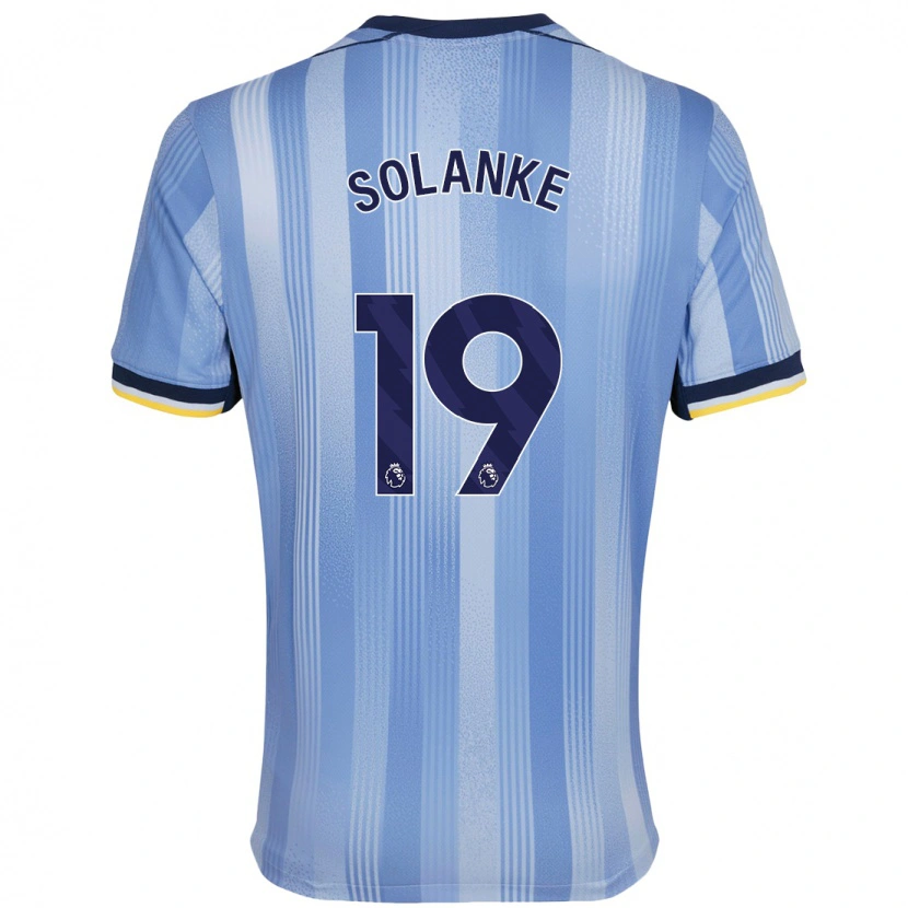 Danxen Mænd Dominic Solanke #19 Lyseblå Udebane Spillertrøjer 2024/25 Trøje T-Shirt