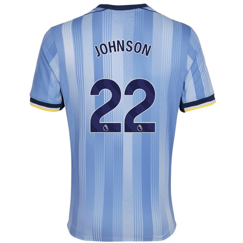 Danxen Mænd Brennan Johnson #22 Lyseblå Udebane Spillertrøjer 2024/25 Trøje T-Shirt