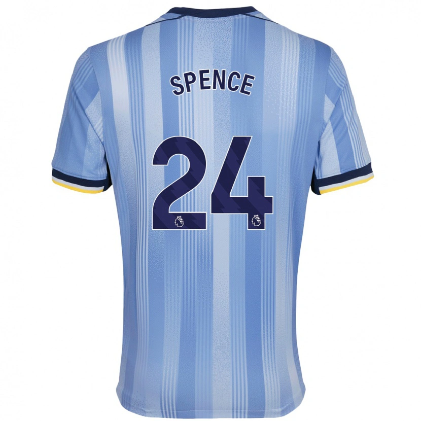 Danxen Mænd Djed Spence #24 Lyseblå Udebane Spillertrøjer 2024/25 Trøje T-Shirt