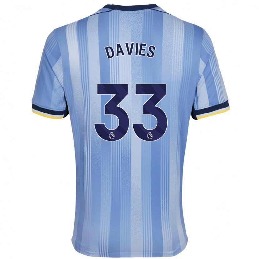 Danxen Mænd Ben Davies #33 Lyseblå Udebane Spillertrøjer 2024/25 Trøje T-Shirt