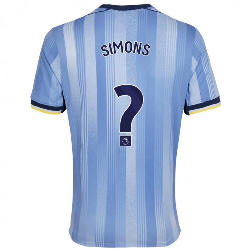 Danxen Mænd Zach Simons #0 Lyseblå Udebane Spillertrøjer 2024/25 Trøje T-Shirt