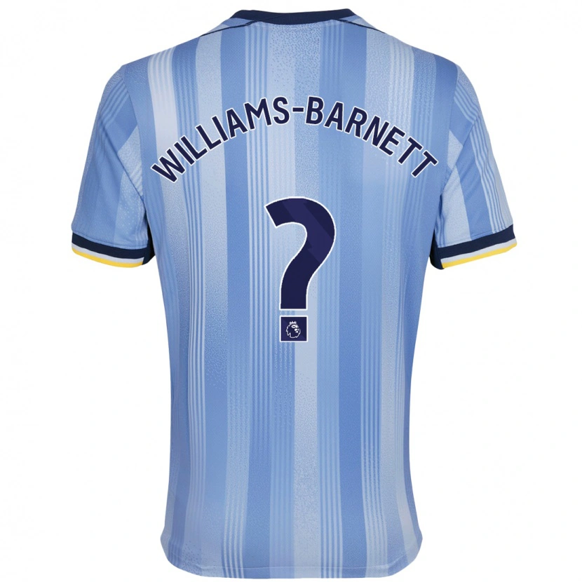 Danxen Mænd Lucá Williams-Barnett #0 Lyseblå Udebane Spillertrøjer 2024/25 Trøje T-Shirt