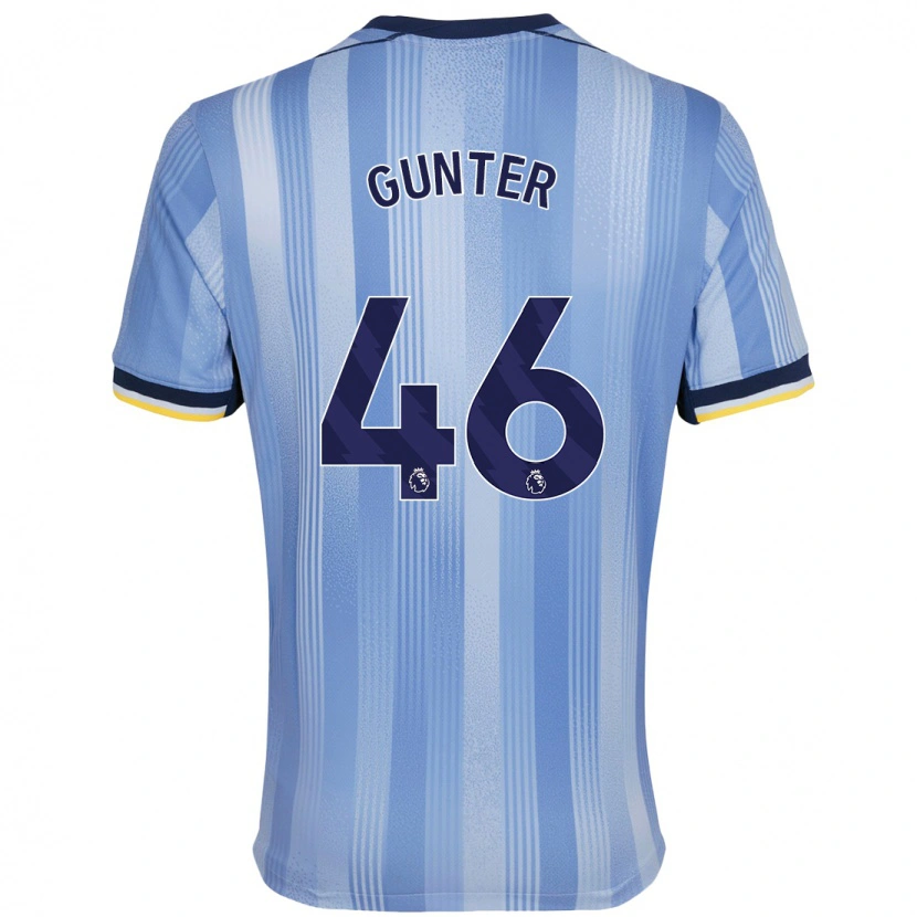 Danxen Mænd Luca Gunter #46 Lyseblå Udebane Spillertrøjer 2024/25 Trøje T-Shirt